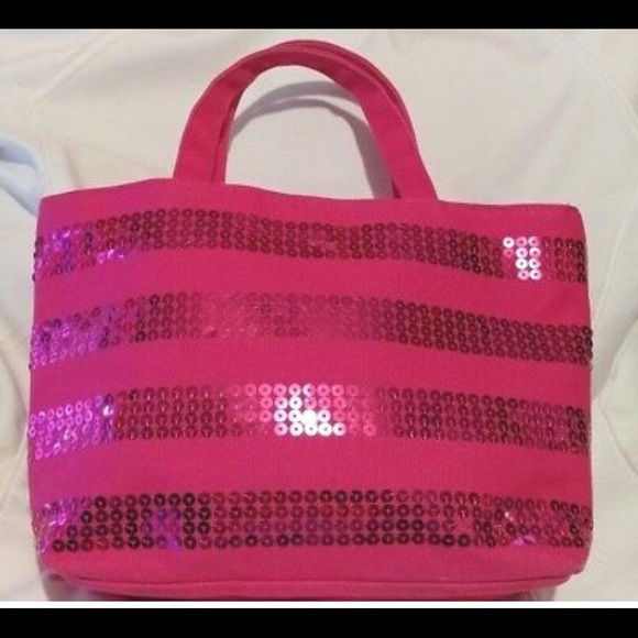 NWOT Victoria Secret pink small purse sequin - Picture 3 of 5